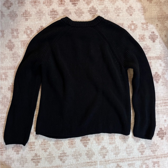 Jenni Kayne Black Cotton Fisherman Sweater - Picture 5 of 5